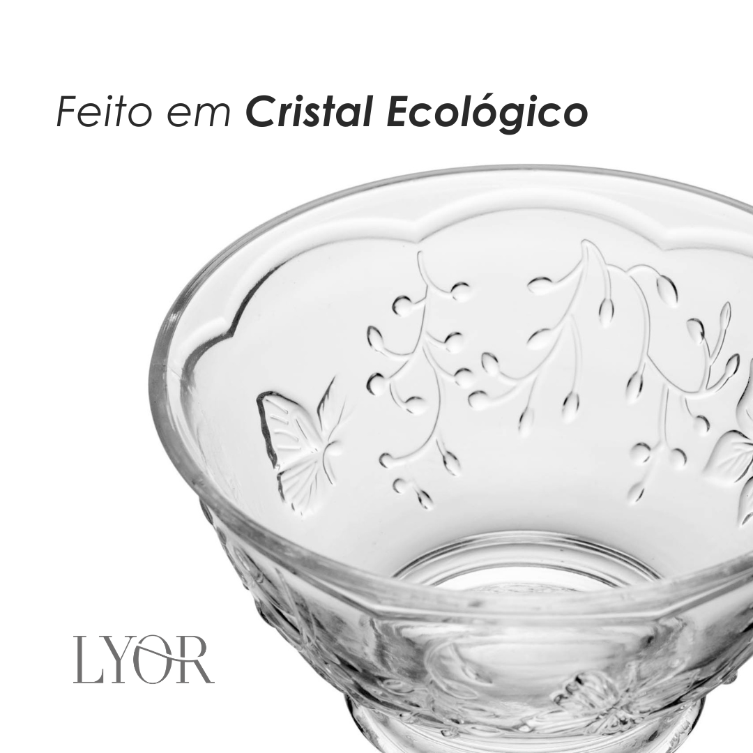Bowl New Butterfly 12cm x 12cm x 6,5cm Cristal Ecológico - Lyor