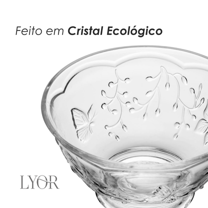 Bowl New Butterfly 12cm x 12cm x 6,5cm Cristal Ecológico - Lyor