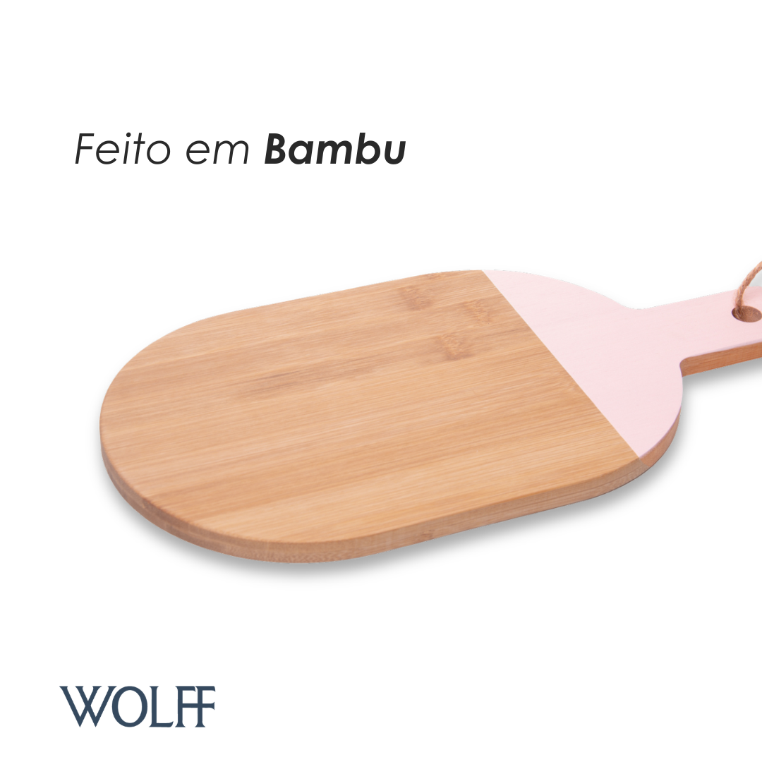 Tábua para Corte Lignora Oval Bambu Rosa - Wolff