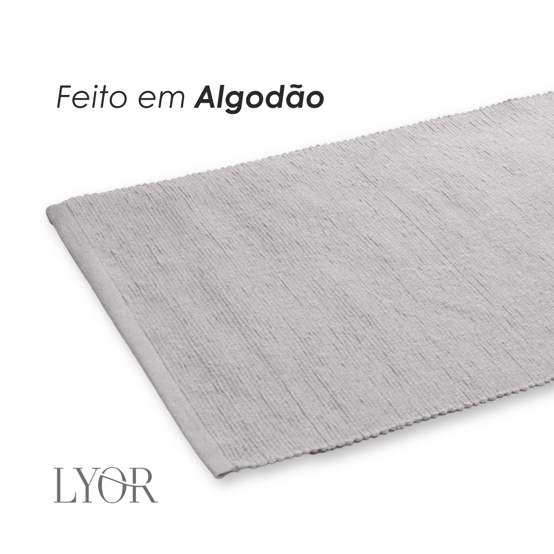 Lugar Americano Momentos 45cm x 30cm Cinza Algodão - Lyor