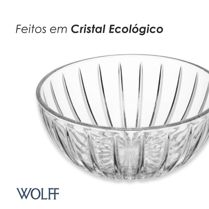 Conjunto 6 Bowls Bangkok 12,5cm x 12,5cm x 6cm Cristal Ecológico - Wolff