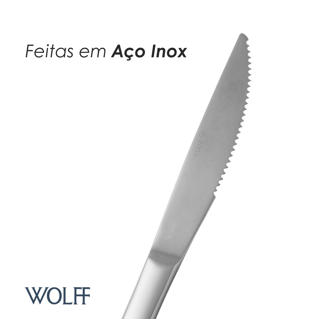 Conjunto 12 Facas para Churrasco de Aço Inox Pisa - Wolff