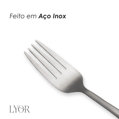 Conjunto 6 Garfos para Sobremesa de Aço Inox Positano 16cm - Lyor