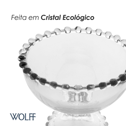 Conjunto 6 Taças de Sobremesa de Cristal Ecológico Pearl 11cm x 9cm Wolff