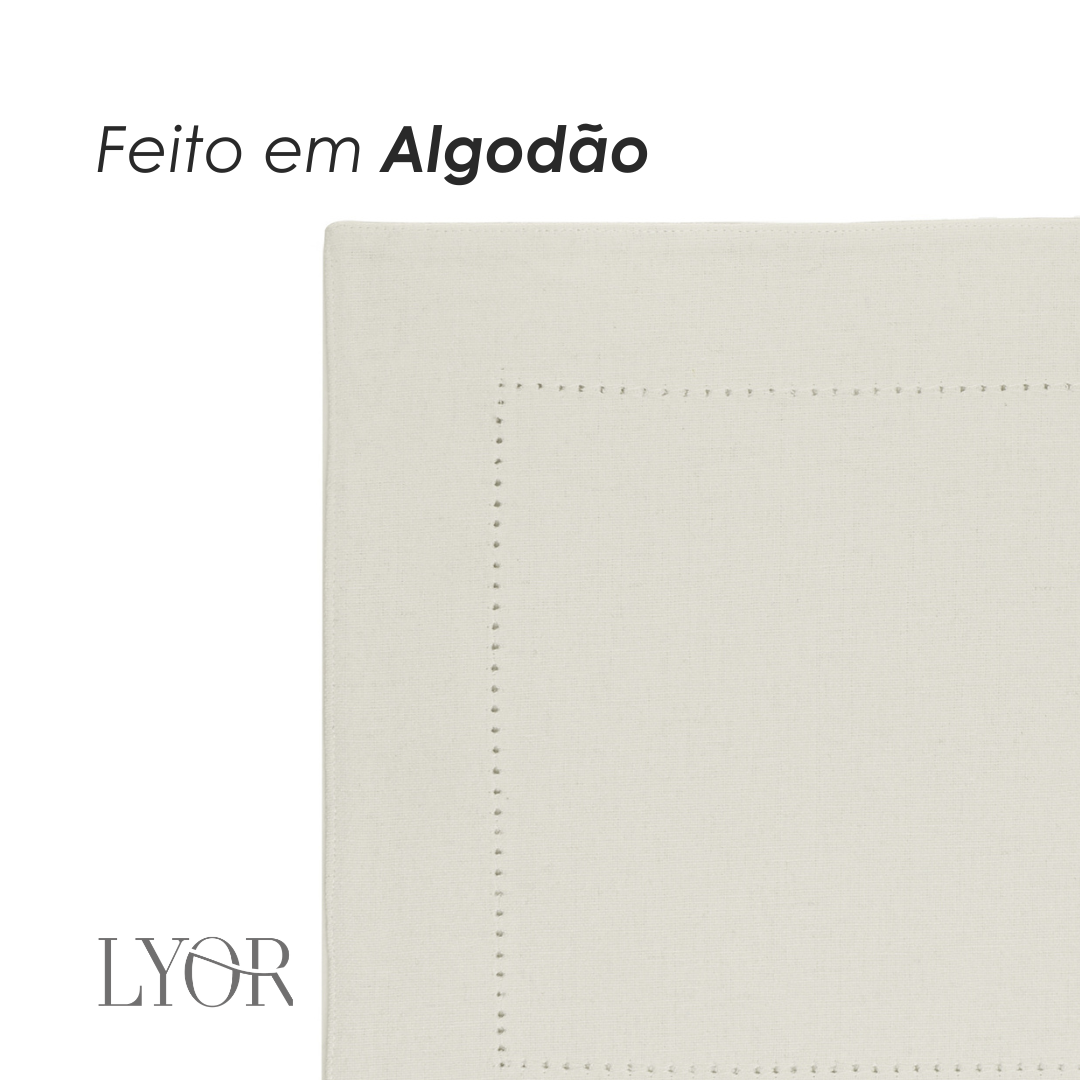 Lugar Americano Lévis Off White Claro Algodão - Lyor