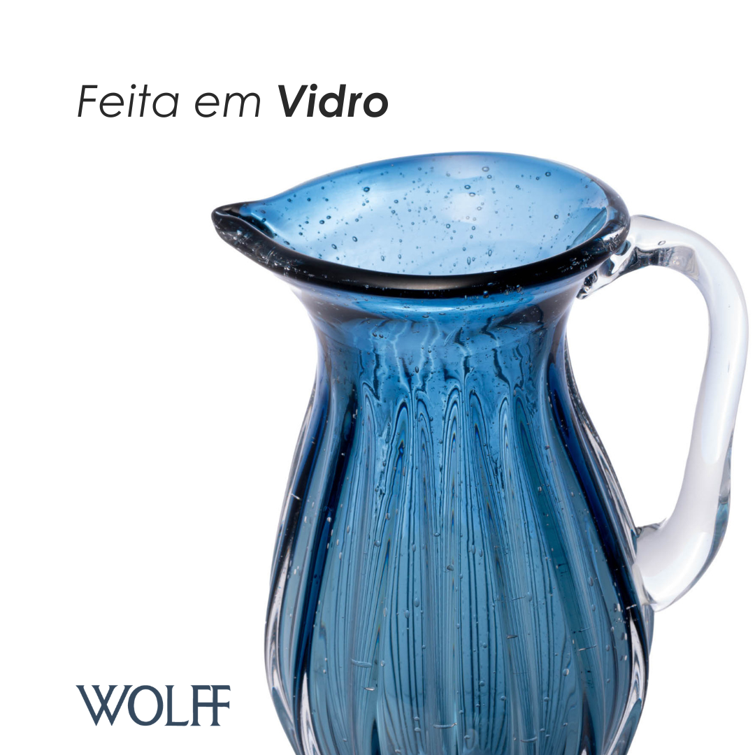 Jarra de Vidro Italy Azul 1,4L - Wolff