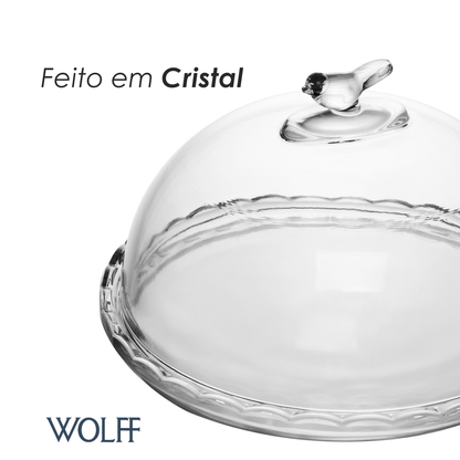 Queijeira Bird 20cm com Tampa Cristal - Wolff