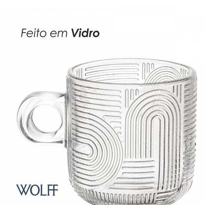 Conjunto 4 Xícaras de Vidro Frankfurt 100ml - Wolff