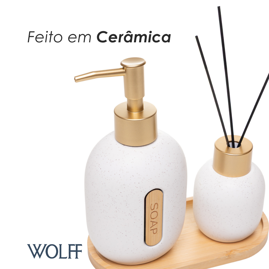 Conjunto 3 Peças para Banheiro Concept Branco Cerâmica - Wolff