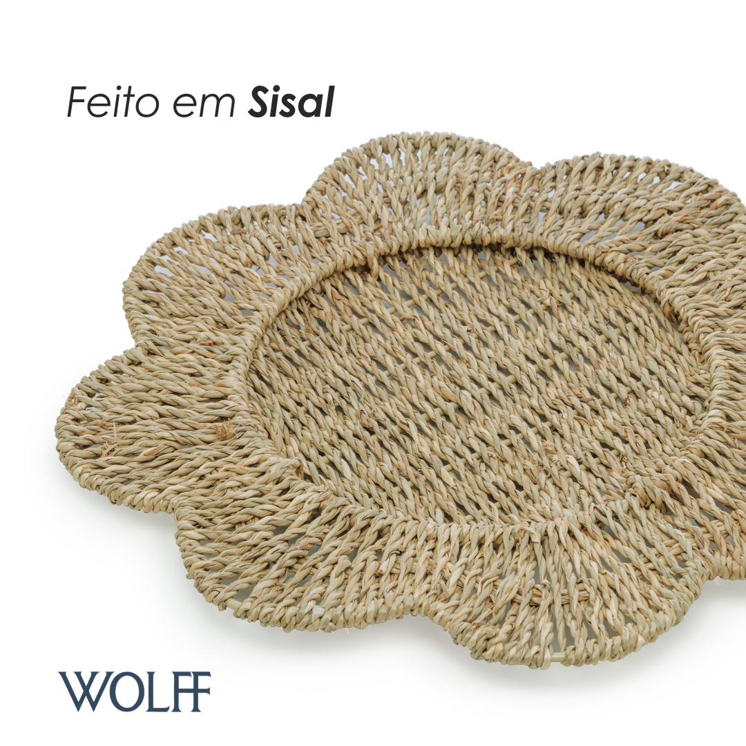 Sousplat de Sisal Flor 32cm - Wolff