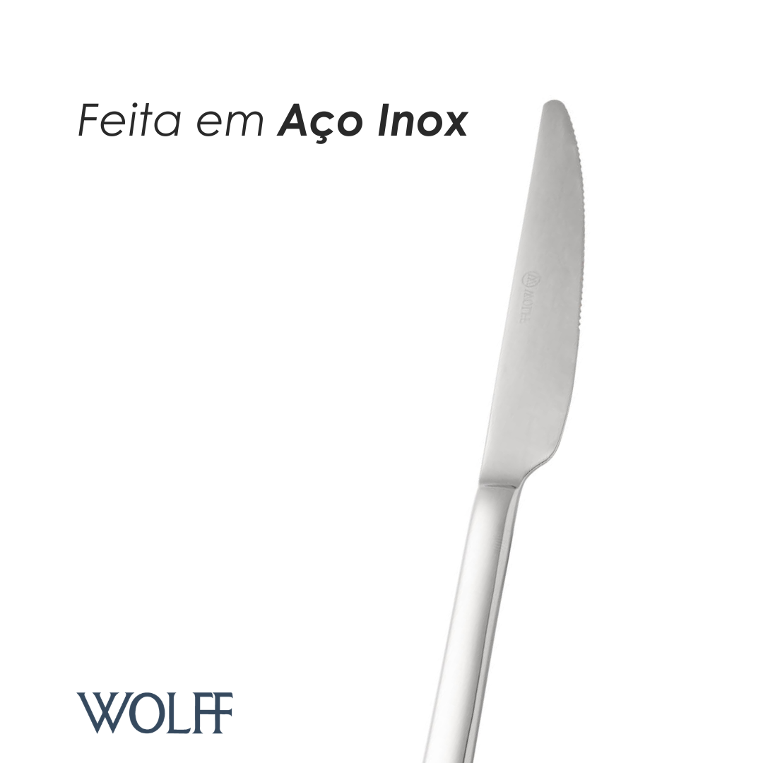 Conjunto 6 Facas para Churrasco de Aço Inox Viena - Wolff