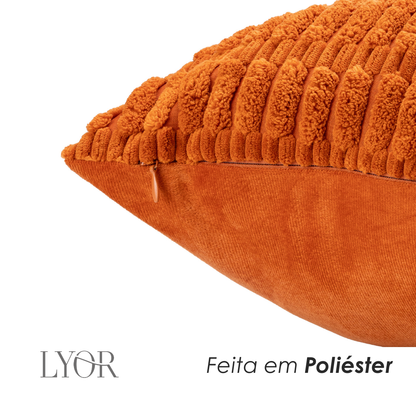 Capa para Almofada Carinho 45cm x 45cm Terracota Poliéster - Lyor