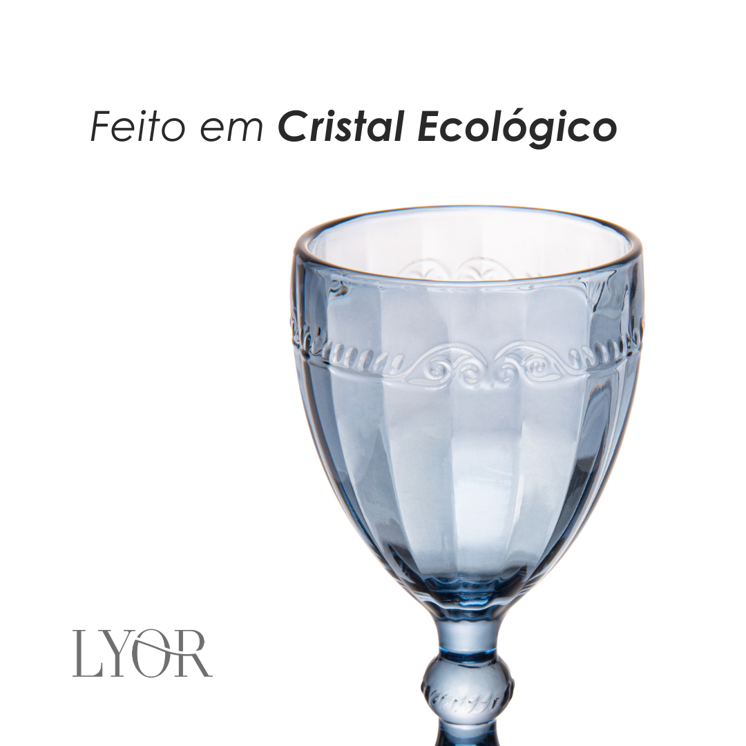 Taça de Água Imperial 320ml Azul Cristal Ecológico - Lyor