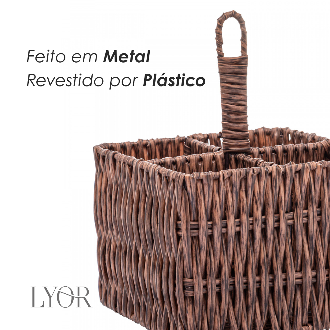 Porta Talheres de Metal Revestido em Plástico 20cm x 15cm - Lyor