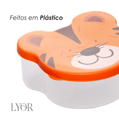 Conjunto 4 Potes para Armazenamento Tigre Plástico - Lyor