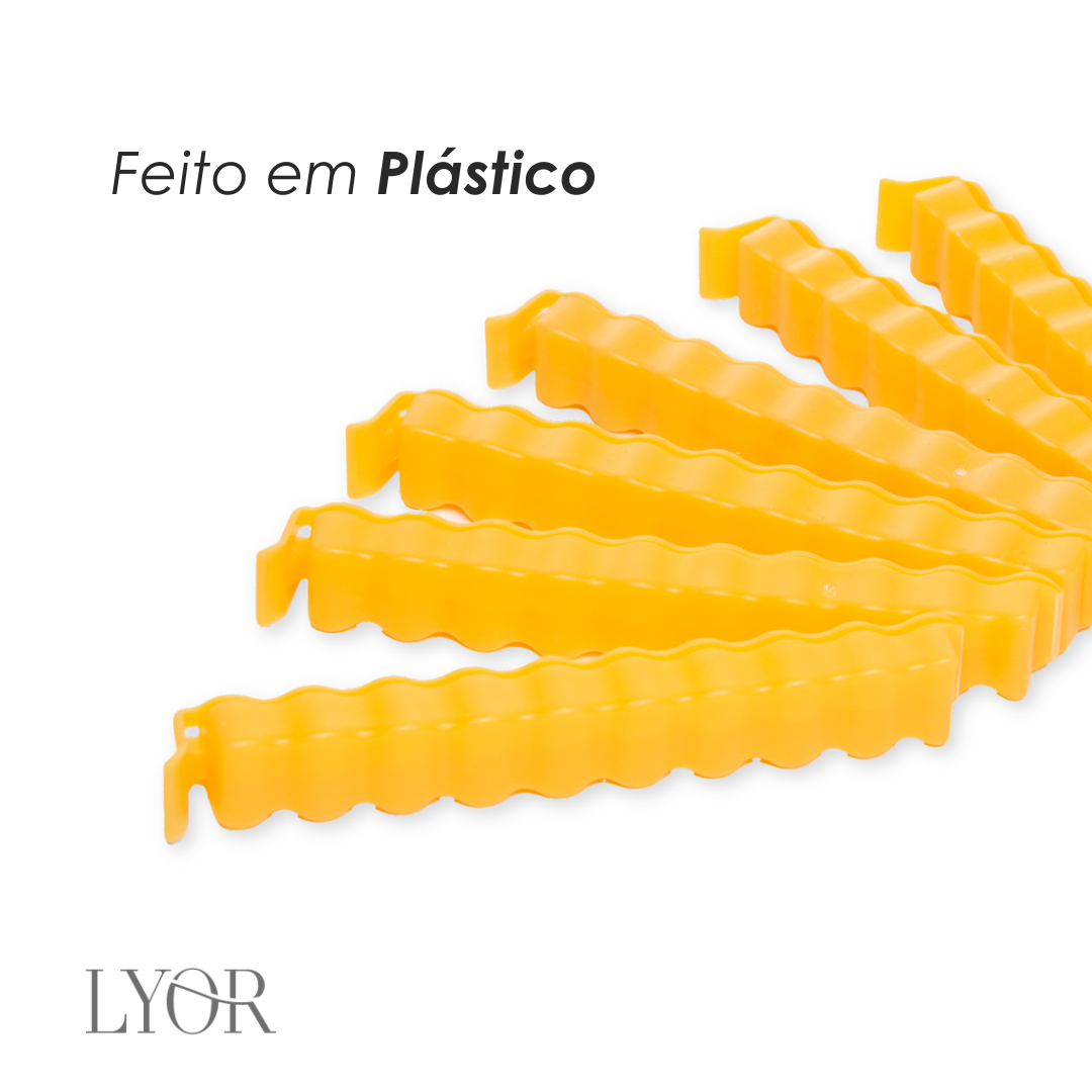 Conjunto 6 Prendedores para Embalagens Suporte Imã French Fries Bege Plástico - Lyor
