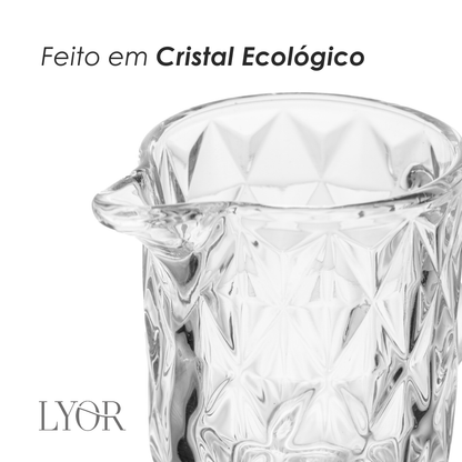 Leiteira Diamond 230ml Cristal Ecológico - Lyor