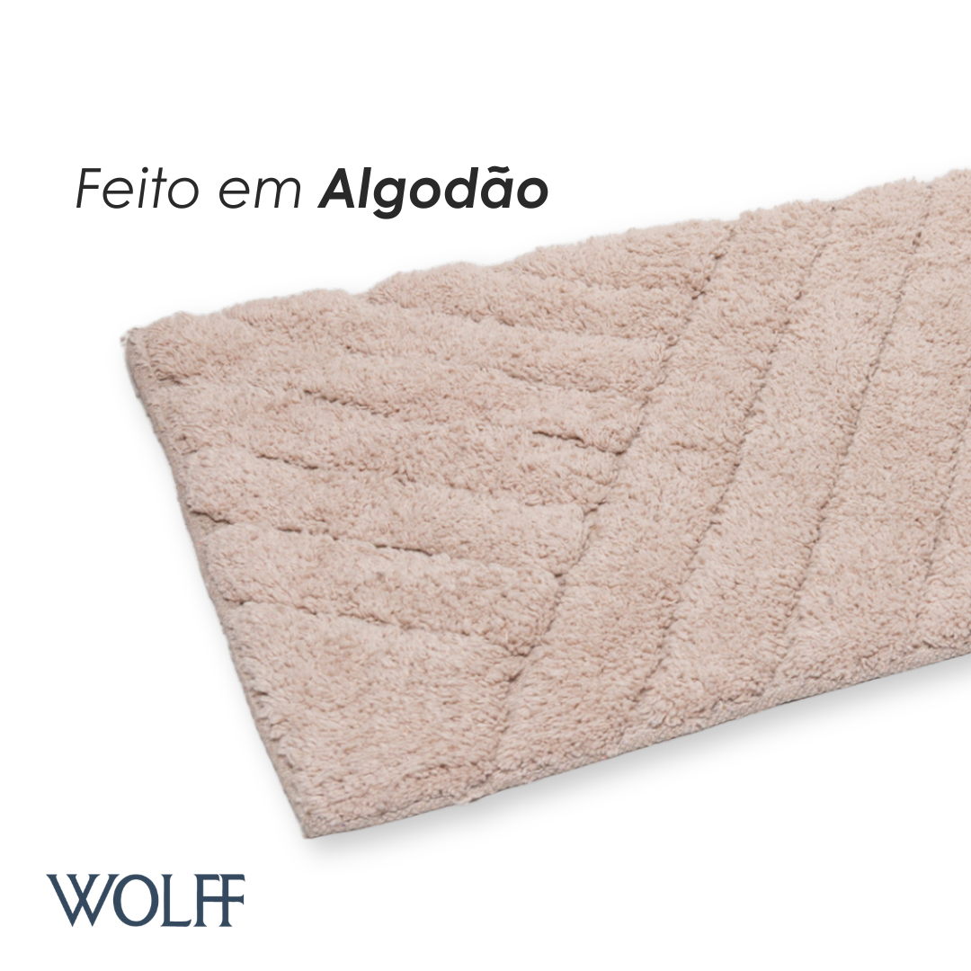 Tapete Bellagio 40cm x 60cm Bege Algodão - Wolff