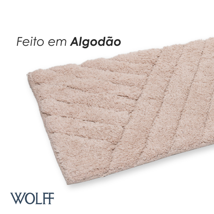 Tapete Bellagio 40cm x 60cm Bege Algodão - Wolff