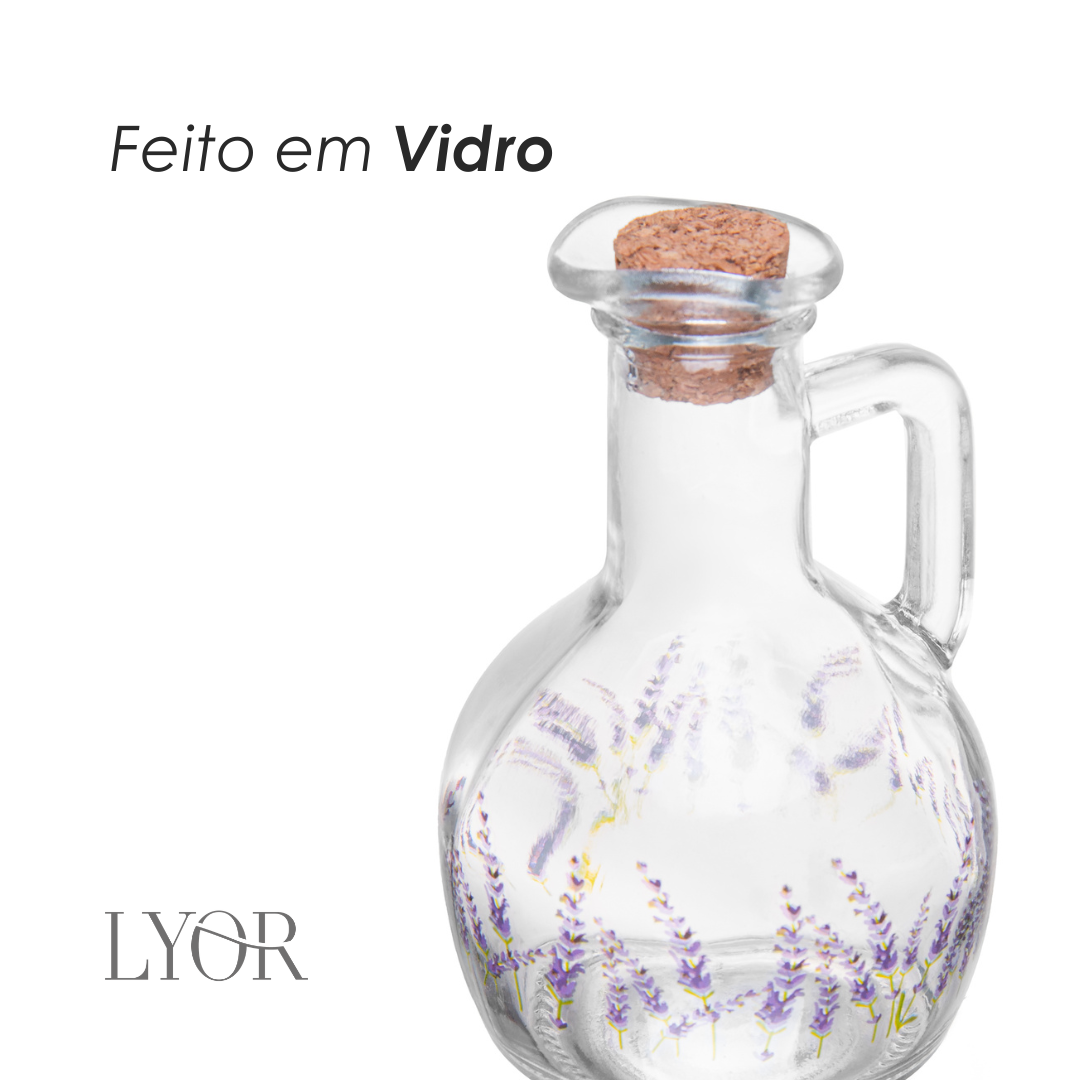 Garrafa para Azeite com Tampa de Cortiça Provence 185ml Vidro - Lyor