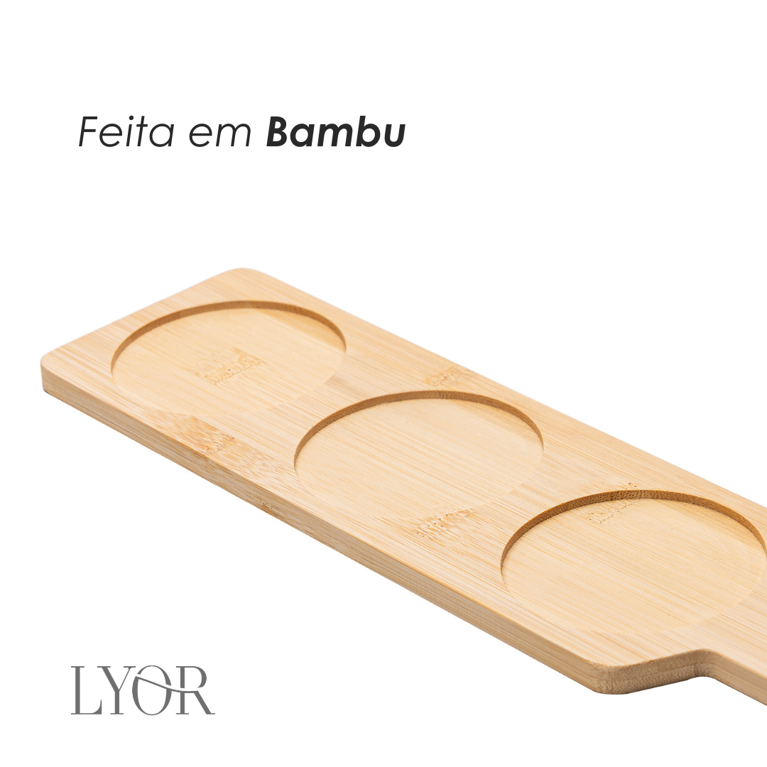 Conjunto 4 Peças para Servir Siciliano 10,5cm x 40cm x 6cm Bambu - Lyor