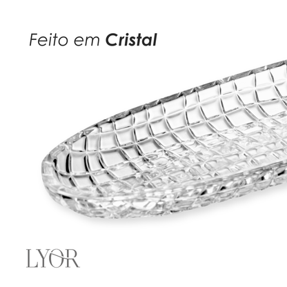 Travessa Quadrix 40,2cm x 13,5cm x 3,3cm Cristal - Lyor