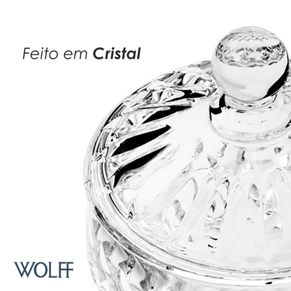 Potiche Decorativo de Cristal Louise 11cm x 11cm - Wolff