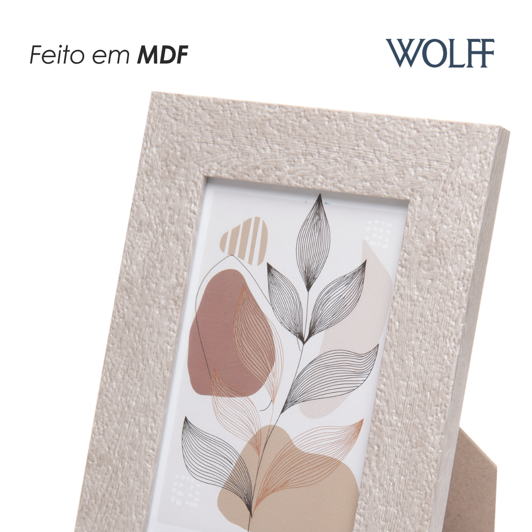 Porta-Retrato Grezzo 10cm x 15cm Bege Mdf - Wolff