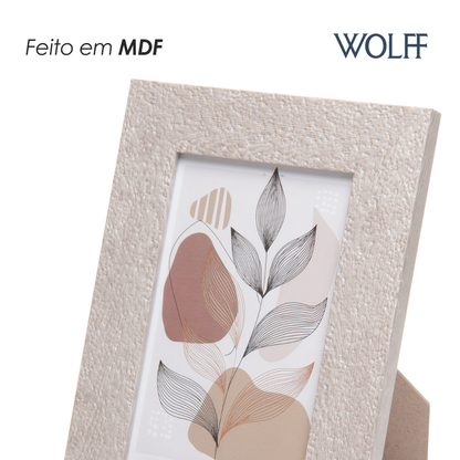 Porta-Retrato Grezzo 10cm x 15cm Bege Mdf - Wolff
