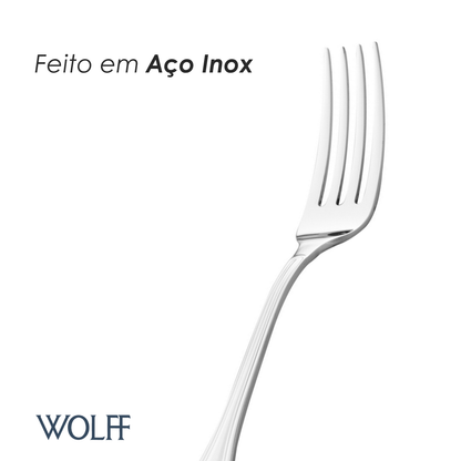 Conjunto 12 Garfos para Mesa de Aço Inox Avalon - Wolff