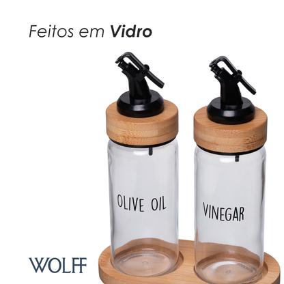 Galheteiro 3 Peças Basic Vidro - Wolff