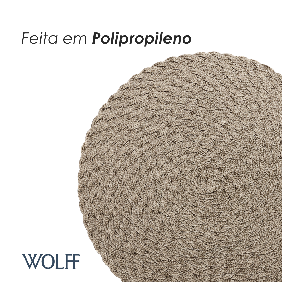 Lugar Americano de Polipropileno Leaf Marron 38cm - Wolff
