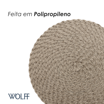 Lugar Americano de Polipropileno Leaf Marron 38cm - Wolff