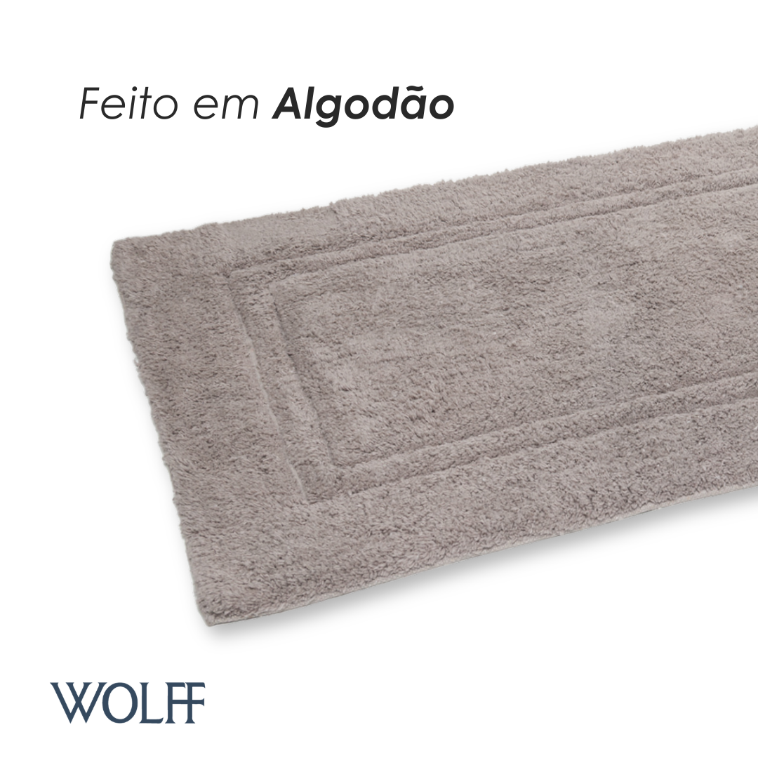 Tapete Almare 50cm x 80cm Cinza Algodão - Wolff