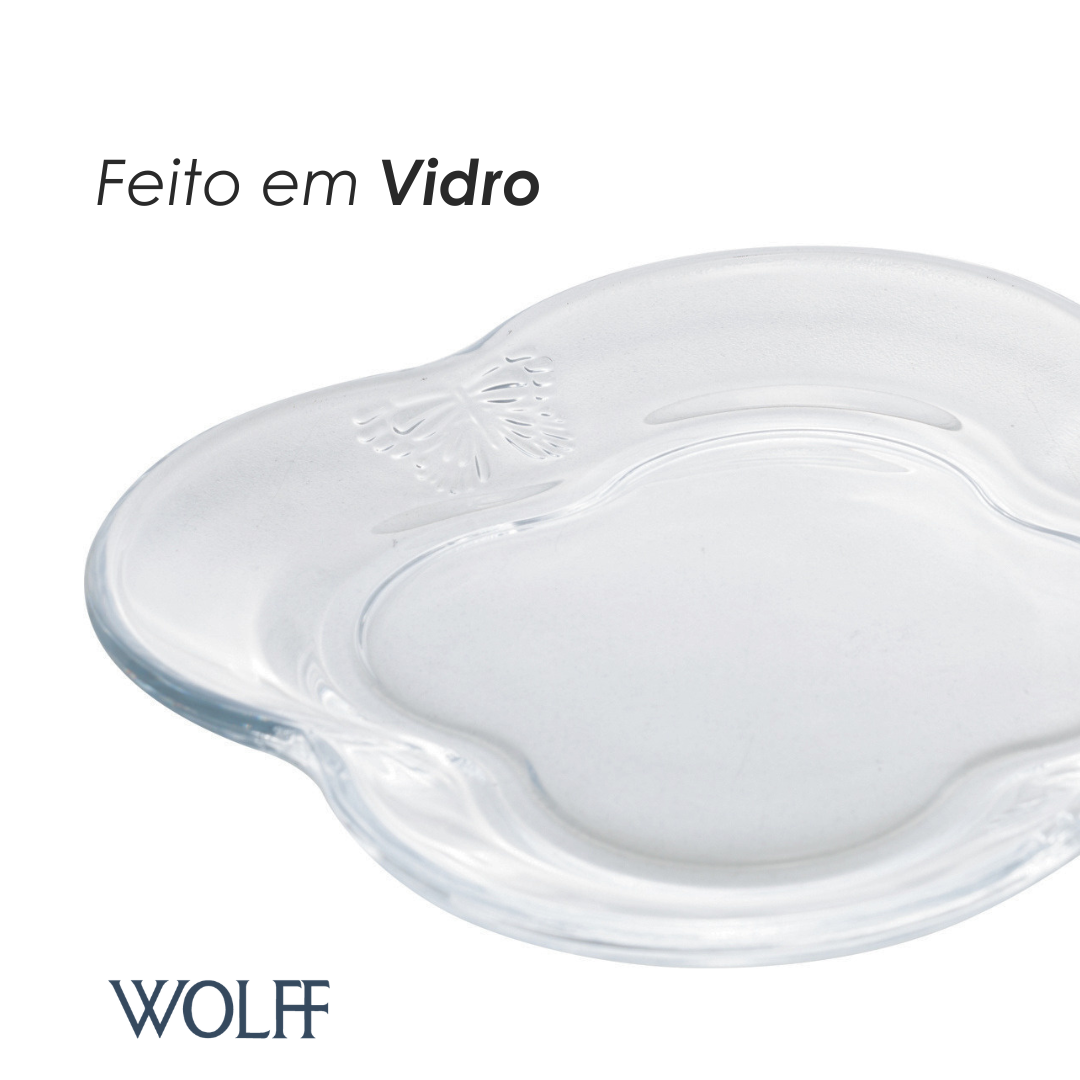 Prato para Sobremesa Butterfly 17cm Cristal - Wolff