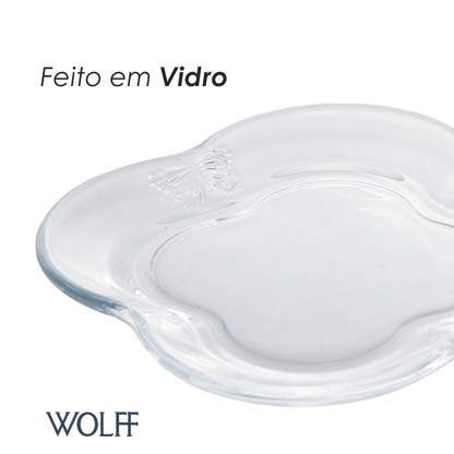 Prato para Sobremesa Butterfly 17cm Cristal - Wolff