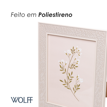 Porta-Retrato Dots 10cm x 15cm Cinza Poliestireno - Wolff
