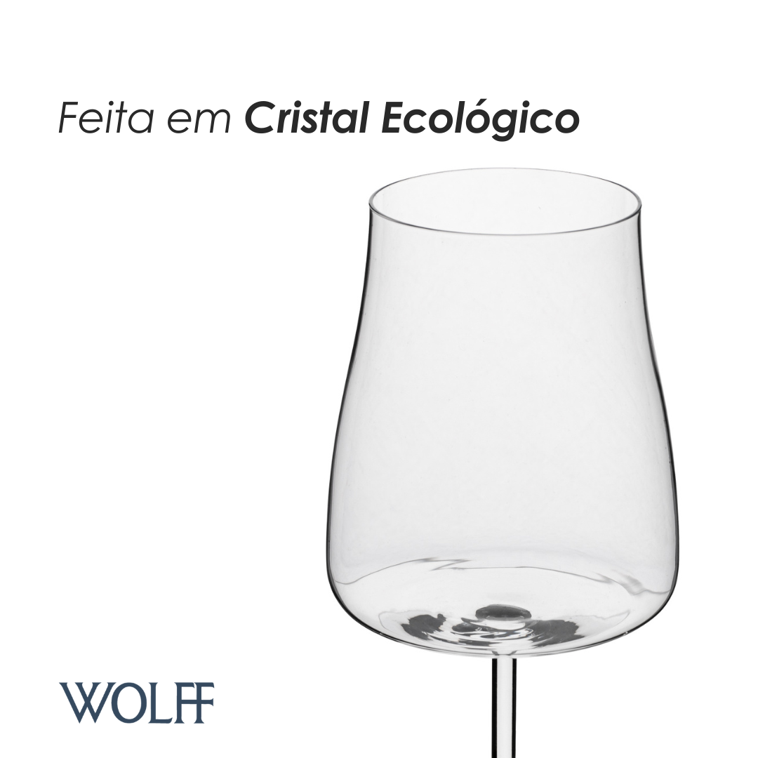 Jogo 6 Taças de Vinho De Cristal Ecológico Bohemia Alex 600Ml - Wolff