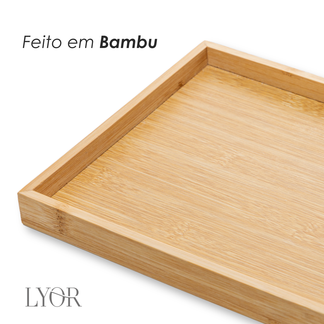 Bandeja Nature 28cm x 21cm x 2,5cm Bambu - Lyor