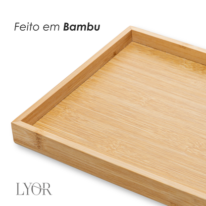 Bandeja Nature 28cm x 21cm x 2,5cm Bambu - Lyor