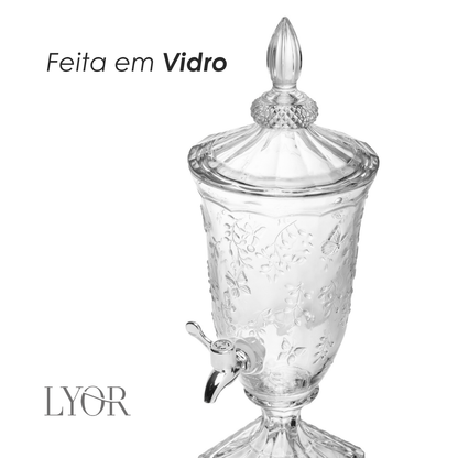 Suqueira com Pé e Tampa New Butterfly 2L Cristal - Lyor