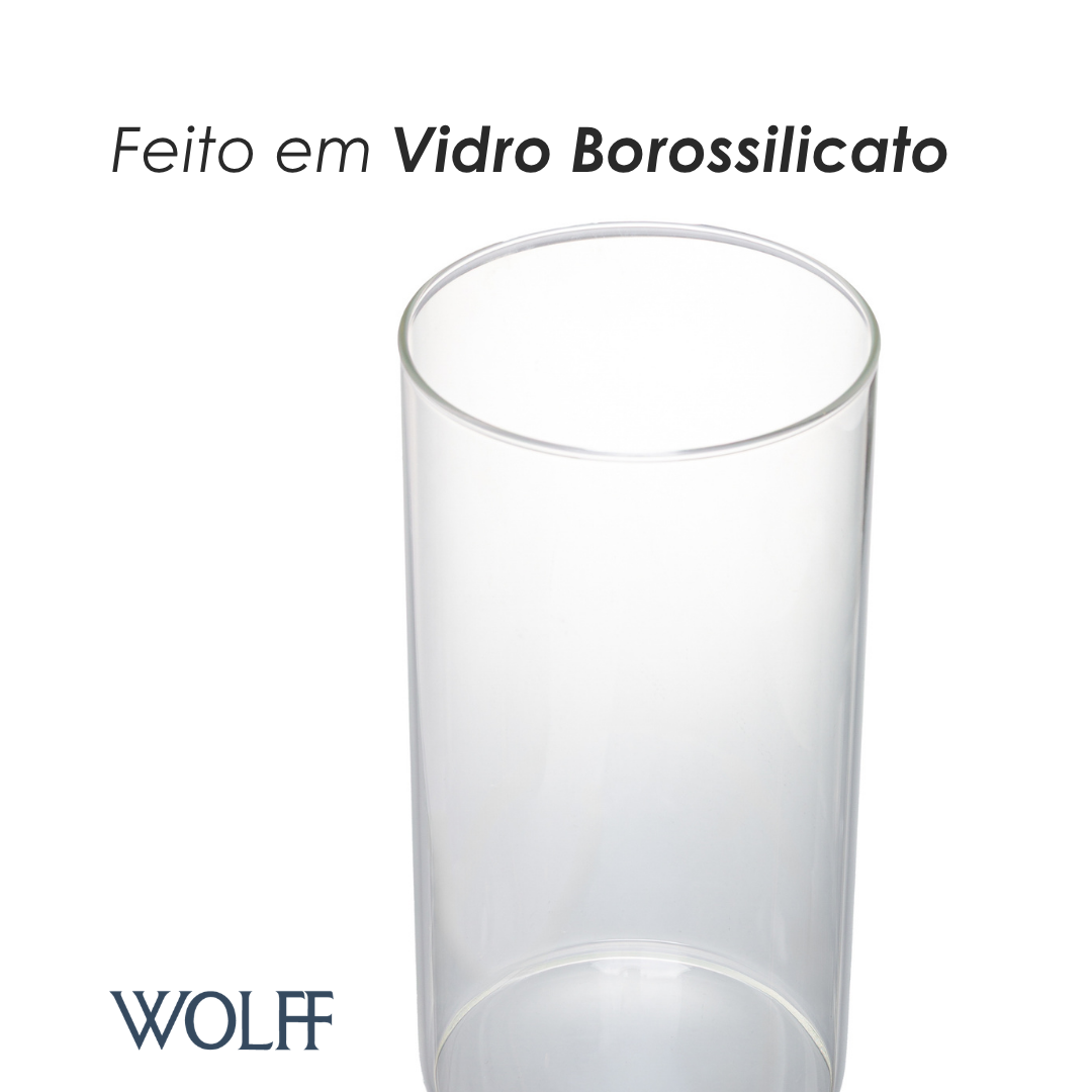Vaso Vianne 20cm x 10cm Vidro Borossilicato - Wolff