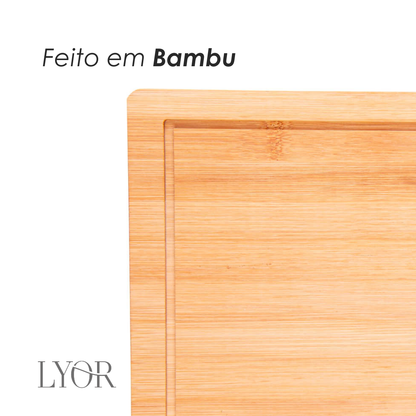 Tábua Multifuncional Nature 35cm x 23cm x 2cm Bambu - Lyor