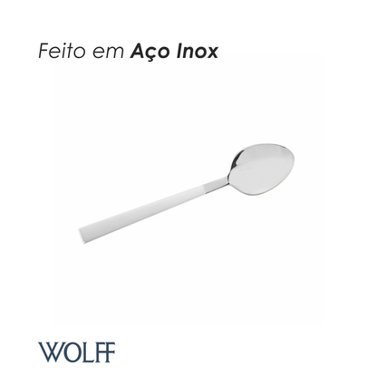 Faqueiro 16 Peças com Cabo Pintado Istambul Branco Aço Inox - Wolff