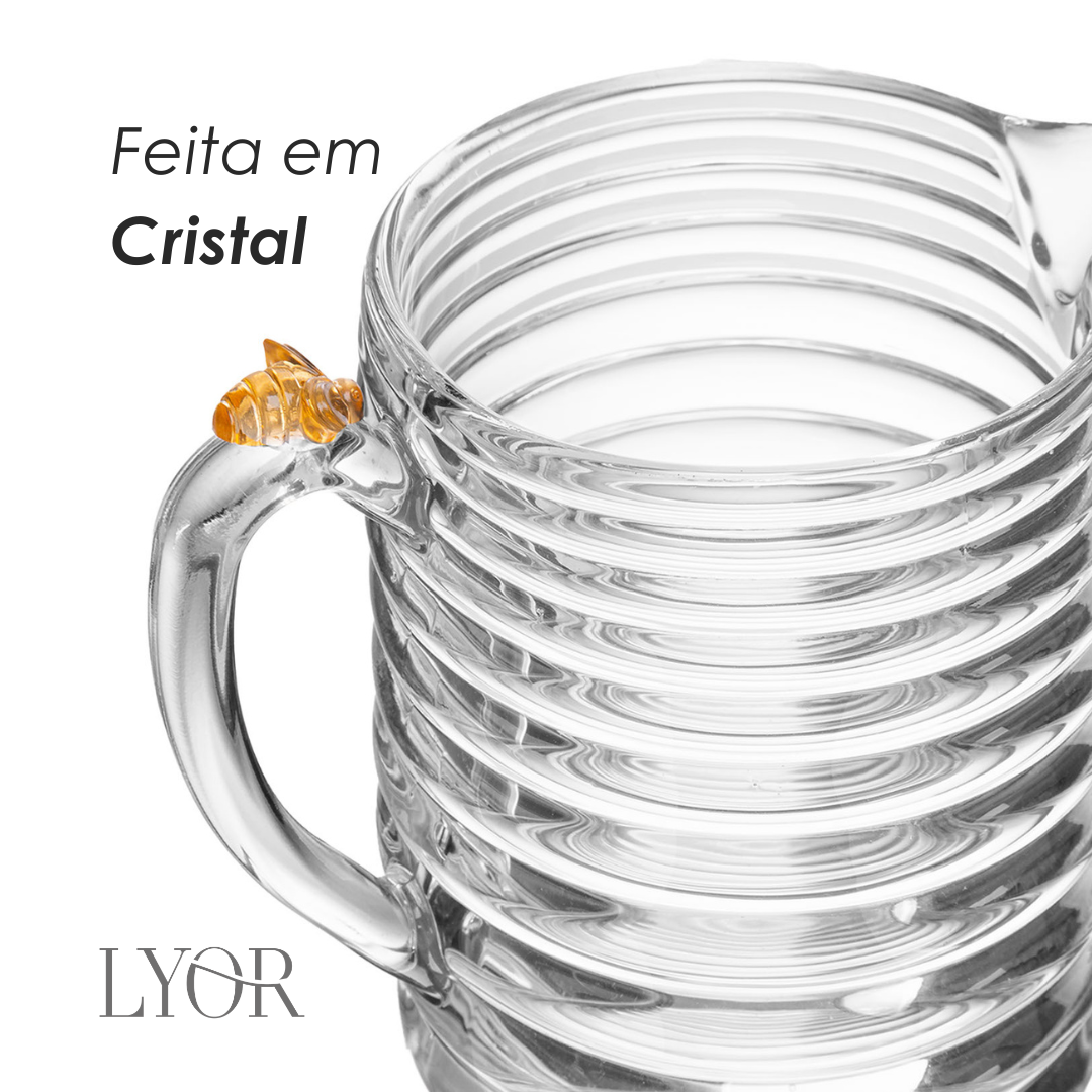 Leiteira Little Bee 595ml Cristal - Lyor