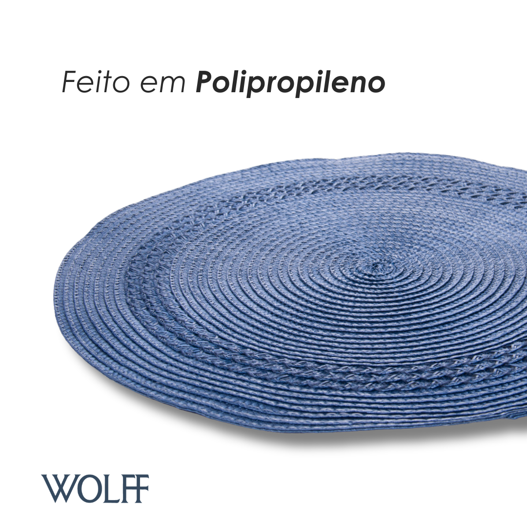 Jogo Americano de Polipropileno Azul Marinho 38cm - Wolff