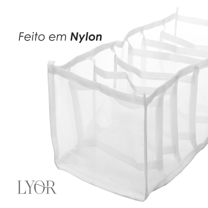 Colmeia Organizadora com 7 Divisórias 36cm x 24cm x 20cm Branca Nylon - Lyor