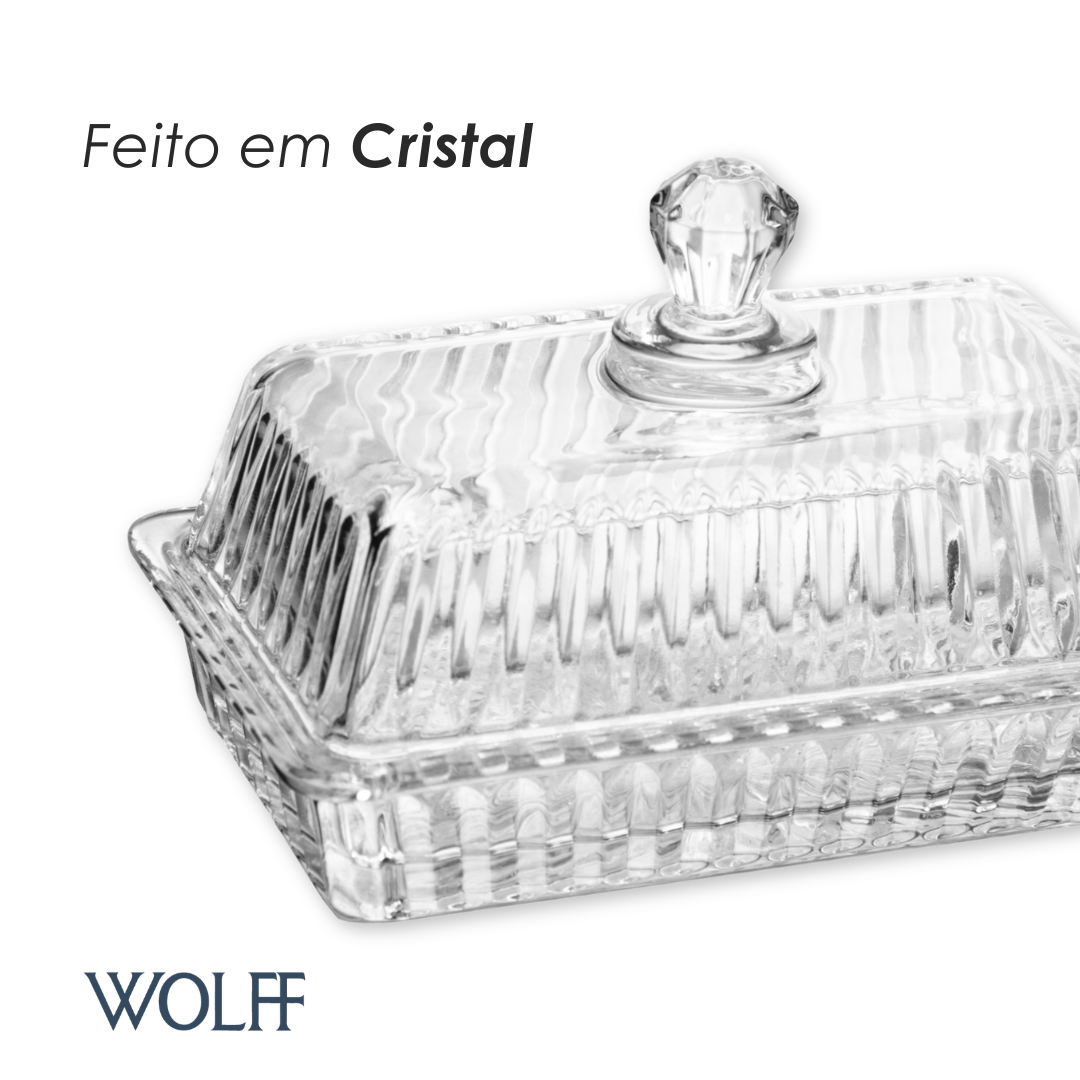 Manteigueira Geneva 17cm x 10cm x 11cm Cristal - Wolff