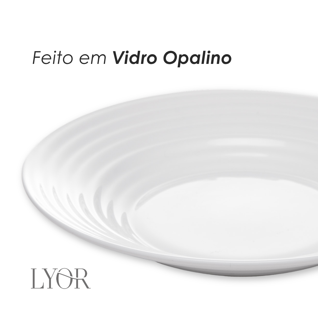 Prato Fundo Mirage 20cm Branco Opalino - Lyor