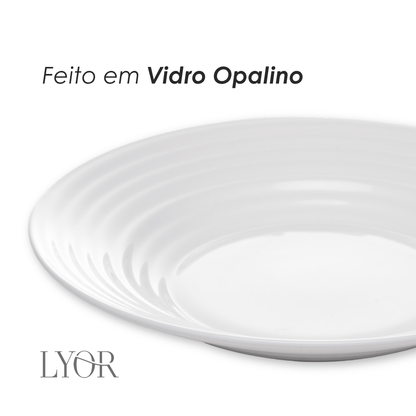 Prato Fundo Mirage 20cm Branco Opalino - Lyor